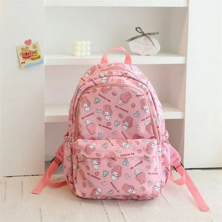 Large Capacity Mochila hello kitty sanrio Backpacks kuromi Bookbag Students School Bags Cartoon Girl Rucksack Laptop Rucksack