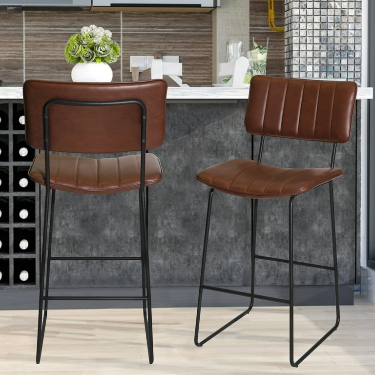 Commercial leather bar stools discount