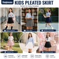 thumbnail image 4 of Xaqiouau Girls Pleated Uniform Skirts Elastic Waist Toddler Kids Cute Mini Tennis Skirt School Skirts Back to School Clothes, 4 of 9