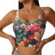 thumbnail image 1 of Balery Butterflies In Blooming Garden Sujetadores deportivos con espalda cruzada para mujer, acolchados, sin costuras, de alto impacto, ideales para yoga, gimnasio, entrenamiento y fitness.-X-Large, 1 of 8