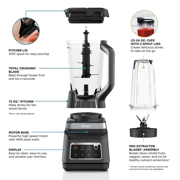 Ninja Professional Plus DUO ブレンダー Ninja Professional Plus Blender DUO with Auto-iQ, Nutrient