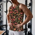 thumbnail image 5 of Zeuib Rose Flowers Print Quick Dry Workout Tank Top,Gym Muscle Tee,Fitness Bodybuilding Sleeveless T Shirt,Men's Muscle Shirts-Large, 5 of 7