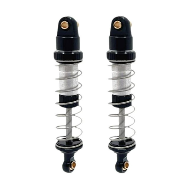 Bunblic 2Pcs RC Shock Absorber RC Car Parts Easy Installation Replacement Adjustable Spring Accessories Aluminum for 1/12 Scale H12Y+ Black and