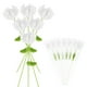 thumbnail image 1 of Paquete de 6 Flores de Ganchillo, Clavel de Lana Artificial Tejido para Flores Tejidas a Mano [Blanco], 1 of 1