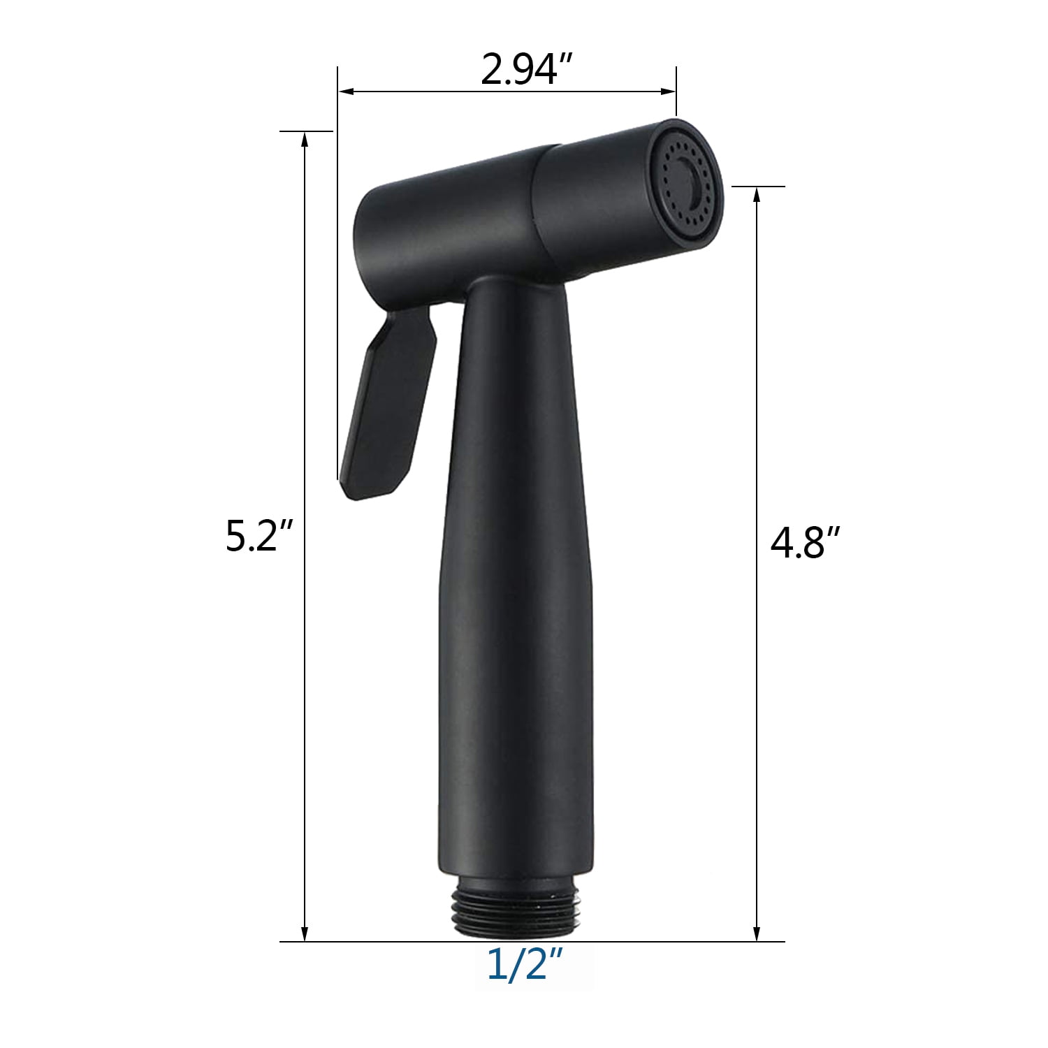 Single-Handle Bidet Faucet with Bidet Sprayer Easy-to-Install Bidet Attachment for Toilet in Black