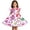 A-White41, variant on Bobifish Little Girls Dress Floral Print Fly Sleeves O-Neck A-Line Casual Party Everyday Sundress Children Girls Swing Dress