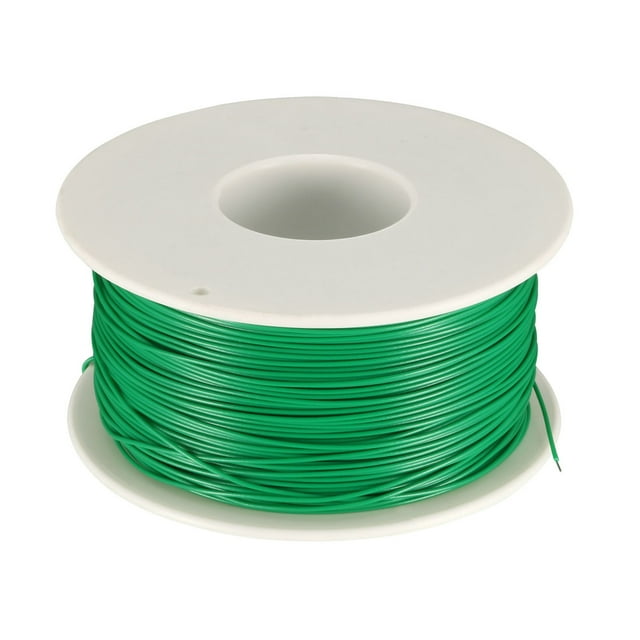 Unique Bargains Wrapping Wire Tin Plated Copper Wire P/N DM-30-1000 30 AWG 200M Length Green