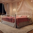 thumbnail image 2 of Einfach King Bed Frame, Metal Platform Bed with Heart-Shaped Headboard and Footboard, 12.6'' Under-Bed Storage Space, No Box Spring Needed, White, 2 of 8