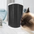 thumbnail image 3 of Peine de masaje para depilación de mascotas con cepillo para frotar y rascar esquinas de gatos (negro), 3 of 7