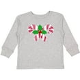 thumbnail image 3 of Inktastic Candy Canes and Holly Christmas Boys or Girls Long Sleeve Toddler T-Shirt, 3 of 5