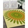 thumbnail image 3 of Ahgly Company Machine Washable Indoor Square Transitional Dark Golden Rod Brown Area Rugs, 8' Square, 3 of 7