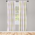 thumbnail image 3 of Ambesonne Fashion Curtains, Curved Lines Rectangles Art, Pair of 28"x63", Pastel Purple Green, 3 of 5
