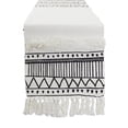 thumbnail image 3 of Ivory Boho Tribal Textured Table Runner with Tassels (14"x87" Table Runner), 3 of 4