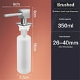 thumbnail image 3 of Sink Soap Dispenser for Kitchen Sink Brushed Nickel, All Brass Built-in and Refill from Top Design,Metal Hand Soap & Dish Soap Copper Pump, 3 of 4