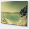 thumbnail image 2 of Blurred Sea with Mountain Views - Modern Seascape Canvas Artwork, 2 of 3