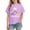 Purple, variant on 100 Days Smarter Graphic Tee for Boys, 100th Day of School Shirt Kids Rainbow Cat Design, 100% Cotton Short Sleeve T-Shirt, Youth Sizes 3-10, Purple,Size 5 T