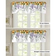 thumbnail image 5 of Spring Eucalyptus Sunflower Lavender Kitchen Curtains Balcony Adjustable Roman Blinds Small Short Curtain for Living Room, 5 of 6