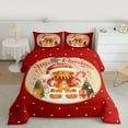 thumbnail image 2 of Feelyou Kawaii Gingerbread Man Queen Comforter Set, Winter Christmas Bedding Sets, Cartoon Theme Reversible Bedding Comforter Set, Breathable Home Decor,3 Pieces, 2 of 8