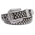thumbnail image 2 of Kids Cowboy Cowgirl Classic Western Rhinestone Bling Studded Diamond Leather Belt, 2 of 3