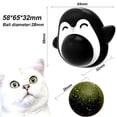 thumbnail image 3 of Pingüino juguetes para gatos dientes molares 360 giratorio hierba gatera Snack Ball productos para mascotas (negro), 3 of 6
