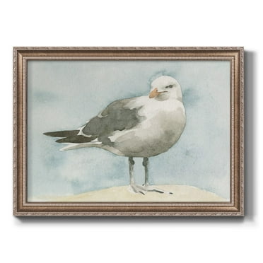 Wexford Home Simple Seagull I Premium Framed Canvas- Ready to Hang 16X20 - Pewter