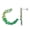 Green, variant on Bob Mackie Jewelry Silver Plated Brass Multi-Stone Cubic Zirconia Hoop Earrings
