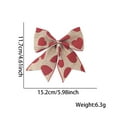 thumbnail image 2 of Pklyzj Valentine's Day Decorations 6 PCS Valentine's Day Wreath Bows Red Love Heart Burlaps Bows For Wreaths Valentines Day Ribbon Bows Tree Topper Bow For Home Indoor Outdoor Decoration Wreath Vale, 2 of 5