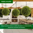 thumbnail image 4 of 17 Inch Topiary Balls Outdoor Set of 2, Artificial Eucalyptus Topiary Balls Garden Spheres Hanging Decorative Balls for Patio Garden and Indoor, Wedding Decoration, 4 of 6