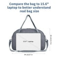 thumbnail image 5 of Underseat Bag Weekender Travel Duffel Tote with Adjustable Shoulder Straps for Spirit Airlines Personal Item Bag 18x14x8 for Gym Overnight, Grey, 5 of 7