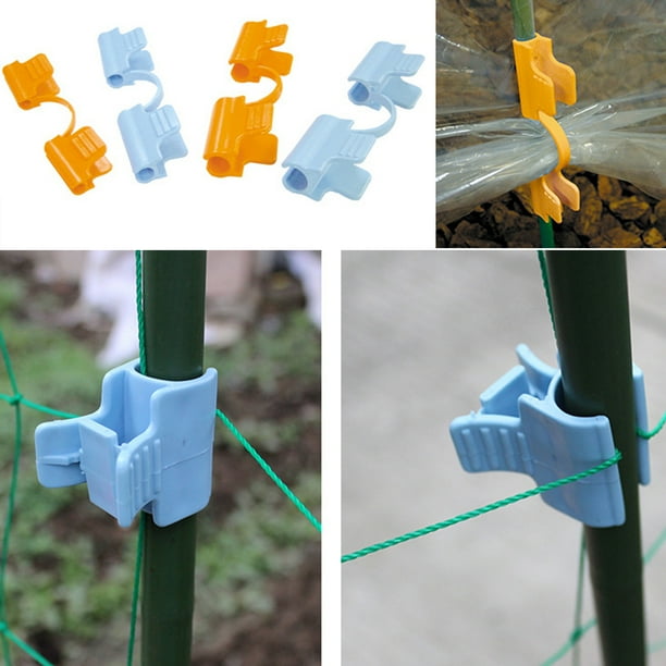 Windfall 10pcs Greenhouse Clamps Clips Row Cover Netting Tunnel Hoop