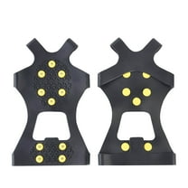 Limited Time Deal karymi Outdoor 10-tooth Crampons Snow Non-slip Shoe Cover Ice and Snow Wear-resistant Snow Shoe Spikes Weekly flyer Hiking Essentials Hiking Essentials