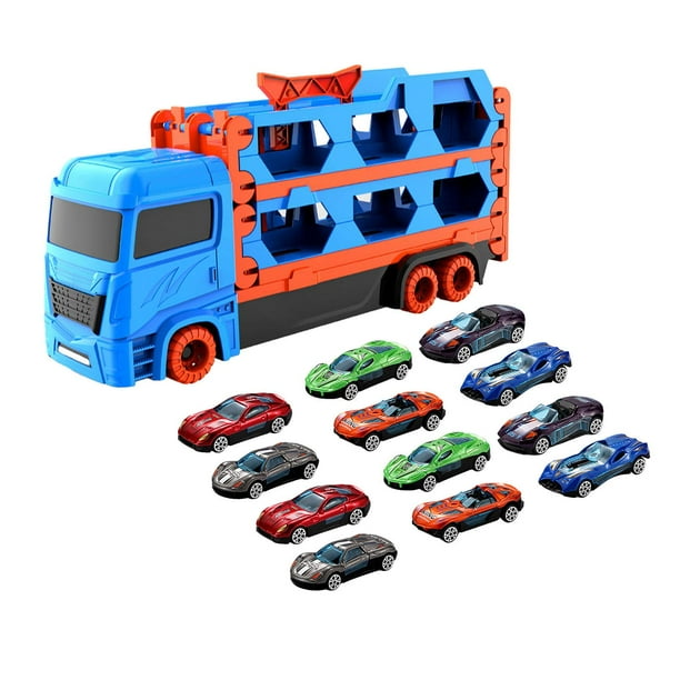 Vehículos de transporte, juguetes de regalo, entrenamiento creativo, pista de juguete, kits de camiones transportadores Estilo B