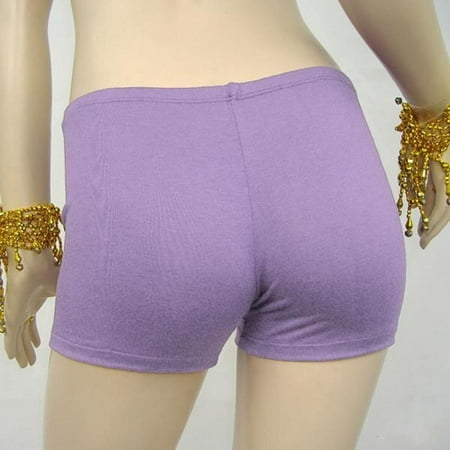 

Belly Dance Costume Cotton Safety Underwear Short Pants Tight Leggings Light Purple