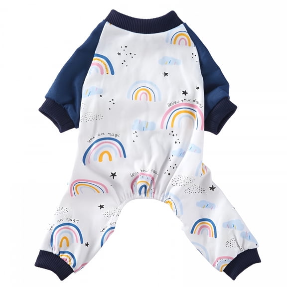 TELOLY Dog Pajamas for Small Dogs, Puppy Clothes for Boy Girl Pet Jumpsuit, Cat Onesie, M Girl Dog Clothes