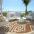 thumbnail image 6 of Addison Rugs Chantille Indoor/Outdoor Transitional Diamonds Terracotta Washable Round Rug, 8' x 8', 6 of 6