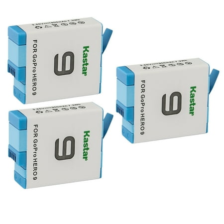 Kastar 3-Pack Rechargeable Replacement Batteries Replacement for Original GoPro Hero9 Black Edition  GoPro Hero 9 Black Edition  Go Pro 9 Edititon Action Camera  GoPro HERO9 HERO 9  GoPro ADDBD-001