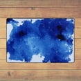 thumbnail image 3 of Bathroom Rug Non-Slip Mat, Super Soft Absorbent Bath Mat - Blue Watercolor Flannel Non-Slip Floor Mat, 36"x24", 3 of 8