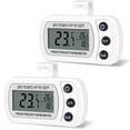 thumbnail image 1 of 2 PCS Thermometer, Digital Fridge Freezer Temperature -20 to 50C, Easy to Read LCD Display (White), 1 of 5