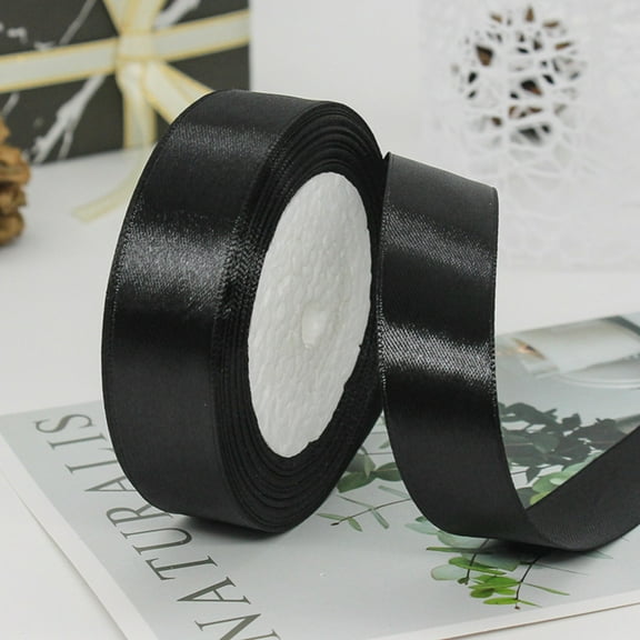 Satin Ribbon, 1 Inches x 25 Yards Fabric Satin Ribbon for Gift Wrapping, Crafts, Hair Bows Making, Wreath, Wedding Party Decoration and Other Sewing Projects, 1 Roll