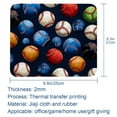 thumbnail image 5 of Baseball Desk Pad Mousepad, Square 8.3x9.8 Inch Non-Slip Rubber Bottom Printed Desk Mat, Suitable for Office and Gaming, 5 of 6