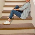 thumbnail image 3 of RKZDSR Non-slip Imitation Linen Stair Tread Mat, 8x30cm, Indoor Runner Carpet Stair Treads with Reusable Adhesive, Safe, Elders, and Pets, 3 of 9