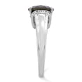 thumbnail image 3 of Designer Sterling Silver Rhodium Checker-Cut Smoky Quartz & Diam. Ring Made In Thailand -Jewelry By Sweet Pea Creations, 3 of 3