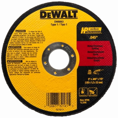 Black & Decker US 2403608 5 in. Metal Cutting Wheel