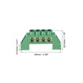 thumbnail image 2 of Terminal Grounding Bar Block Barrier Brass Strip 4 Positions Green Pack of 2, 2 of 5