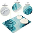 thumbnail image 4 of GZHJMY Blue Abstract Marble Dish Drying Mat for Kitchen Counter,Super Quick Absorbent Composite Sponge Dish Drying Pad,Heat Resistant Non-Slip Rack Tableware Mat (18x24Inch)for Dishes Coffee Machine, 4 of 7