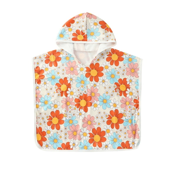 Bagilaanoe Newborn Baby Girls Swimsuit Cover up 0-12M Infant Summer Floral/Dinosaur Print Hooded Beach Cover up Rash Guards Bathing Suit