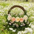thumbnail image 6 of Shipiny Spring Floral Wreath With Artificial Leaves, Beautiful Door Hanging Garland For Home, Garden, Wall, Wedding And Festival Party Decoration, B, 6 of 8
