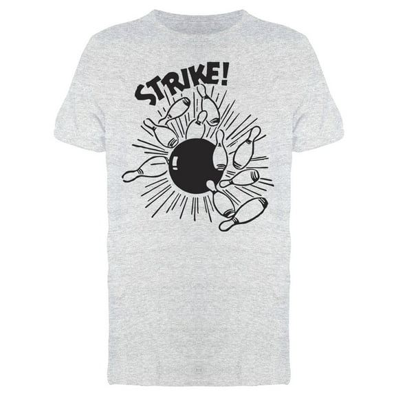 Strike! Bowling Ball Retro Comic Tee Men's -Image by Shutterstock