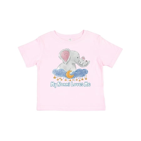 

Inktastic My Nonni Loves Me Cute Elephants Clouds Moon and Stars Gift Baby Boy or Baby Girl T-Shirt