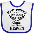 thumbnail image 3 of Inktastic Handpicked for Earth By My Oma in Heaven with Angel Wings Boys or Girls Baby Bib, 3 of 4